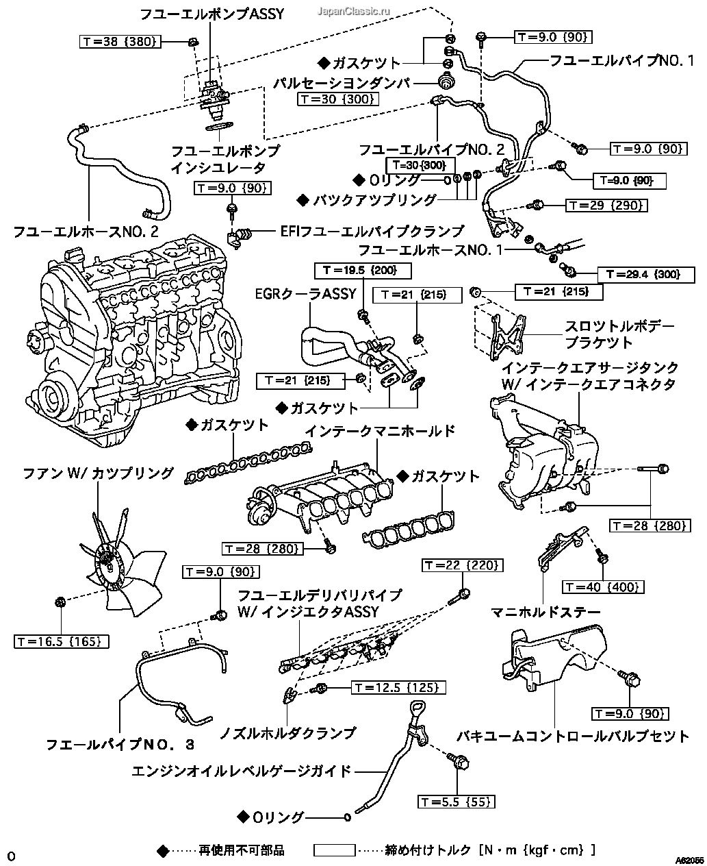 修理書 ― パ-シヤルエンジンASSY(ヴェロッサ（1JZ-FSE）) 構成図