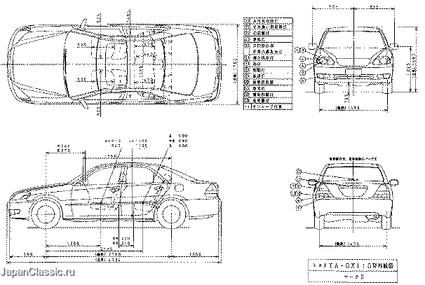 解説書 ― 車両四面図