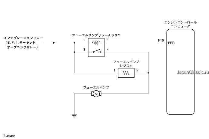 117クーペ サーキットオープニング フューエルポンプリレー 燃料ポンプ